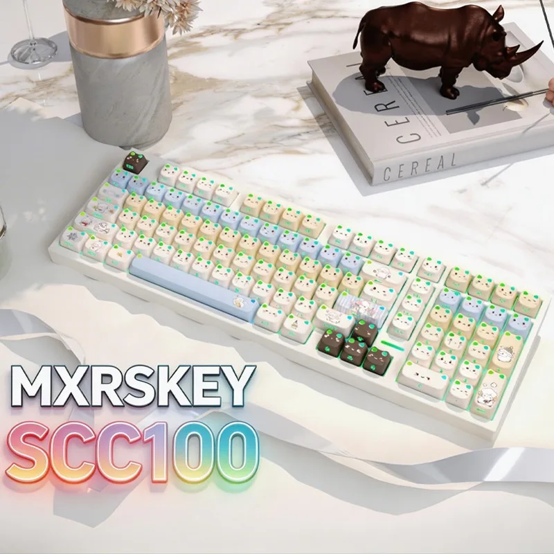MXRSKEY SCC100 기계식 키보드 커스터마이징 키트 무선 트라이 모드 가스켓 구조 알루미늄 합금 DIY 키보드