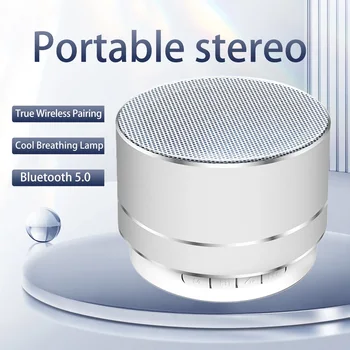 2025 Portable A10 Wireless Bluetooth Mini Speaker Small Steel Cannon Subwoofer  Colorful  Mini Gift Card Bluetooth Speaker