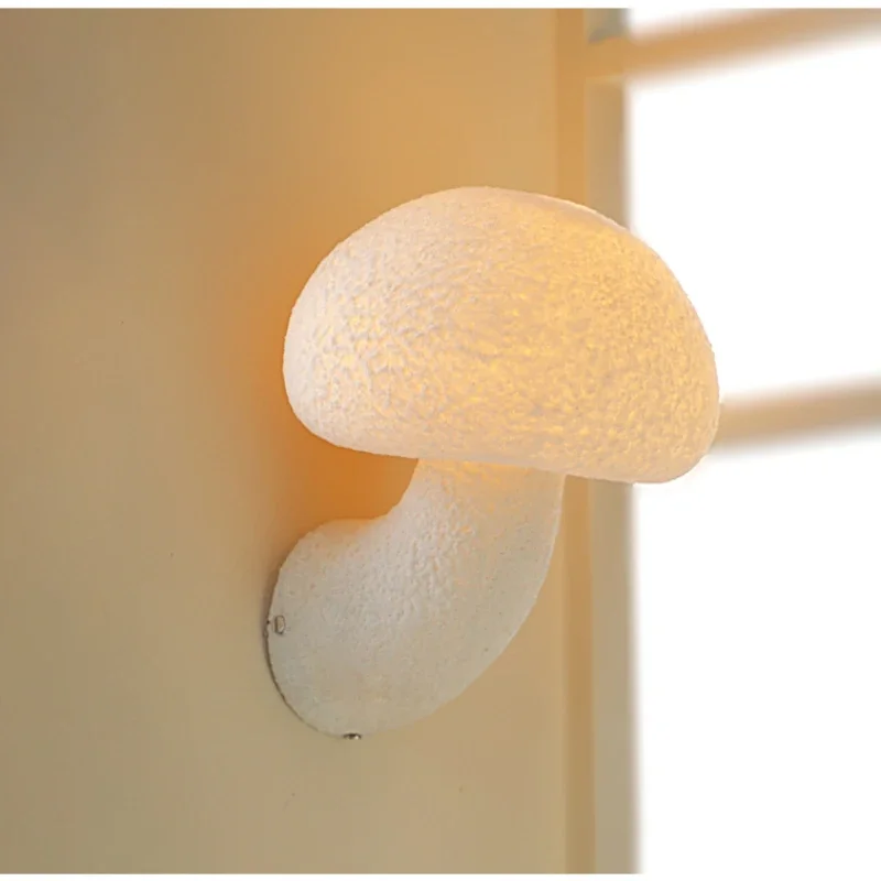 Nordic Mushroom Wall Lamp Minimalist Style Entrance Bedside Home Decor Wall Lamp Designer Balcony Bedroom Outdoor Lighting