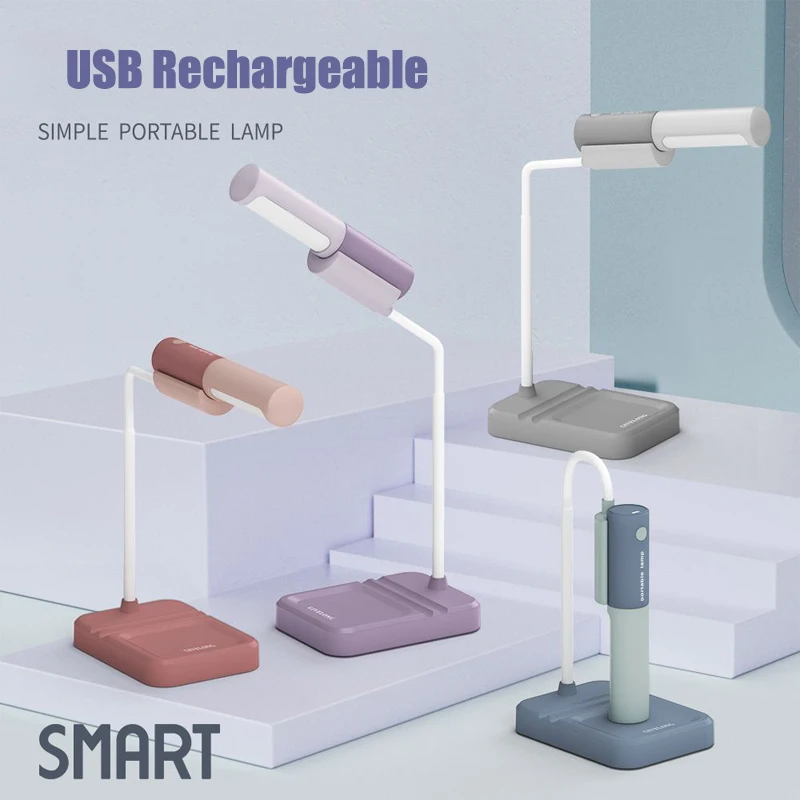 

LED USB rechargeable book light Portable Lamp Dormitory Bedside LampStudent Study Reading Available Night Light