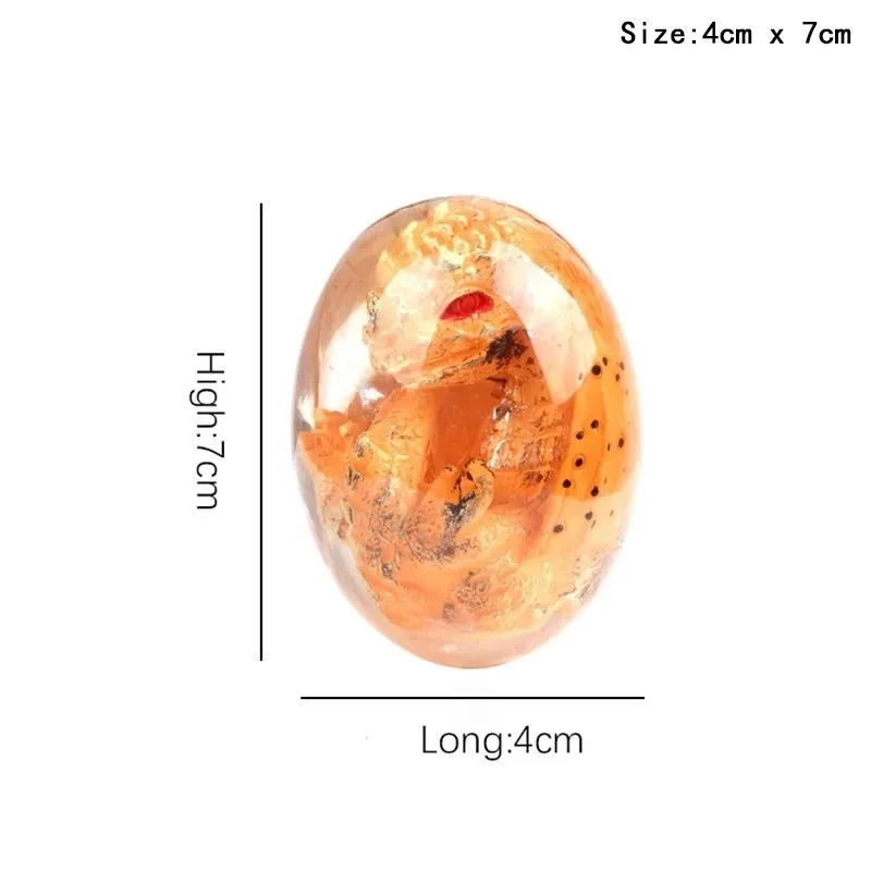Lava Dragon Egg Resin Statue - Unique Room Decoration and Collector's Gemstone Souvenir