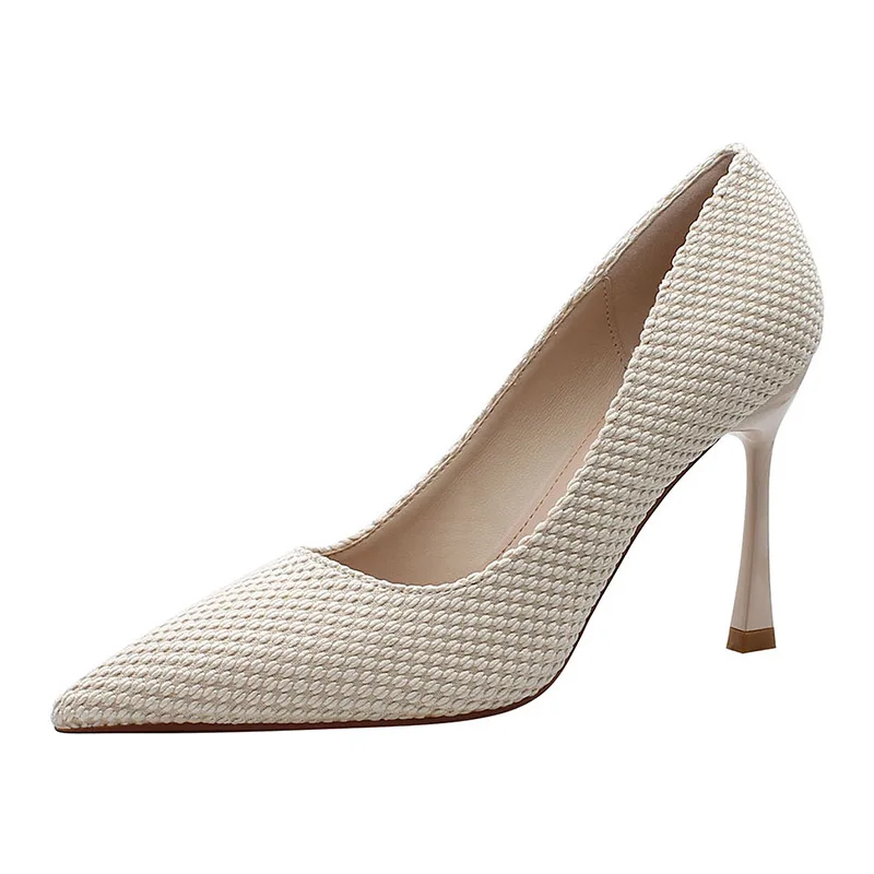 thumbnail image 1 of Zapatos de tacón alto azules de primavera 2022, zapatos de punta estrecha y poco profundos, zapatos casuales de moda para un solo pie, 1 of 5