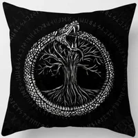 Dark World Tree Print Pillow Cover Home Decor Car Sofa Cushion 2