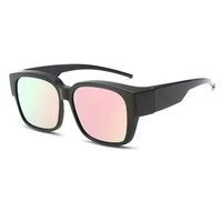 Lunettes de soleil polarisées pour hommes et femmes, protection contre la myopie, portables, vintage, pêche, conduite, nouvelle mode 2