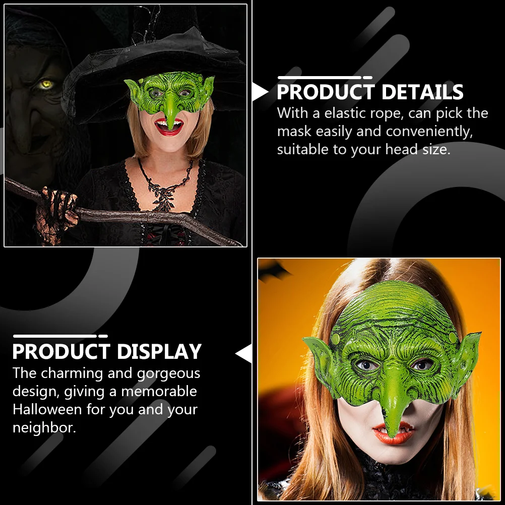 Witch Mask Ball Halloween Half Face Masks Party Favor Movie Prop Cosplay Horror Masquerade