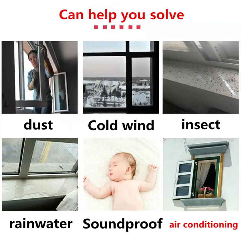 DIPE Self-adhesive Door And Window Sealing Strip Glass Window Anti-collision Rubber Strip Foam Sound Insulation 5 Meters door seal strip sealing strip tape window seal strip sealing strip rubber seal strip rubber door weatherstripping door weatherstripping silicone seal strip