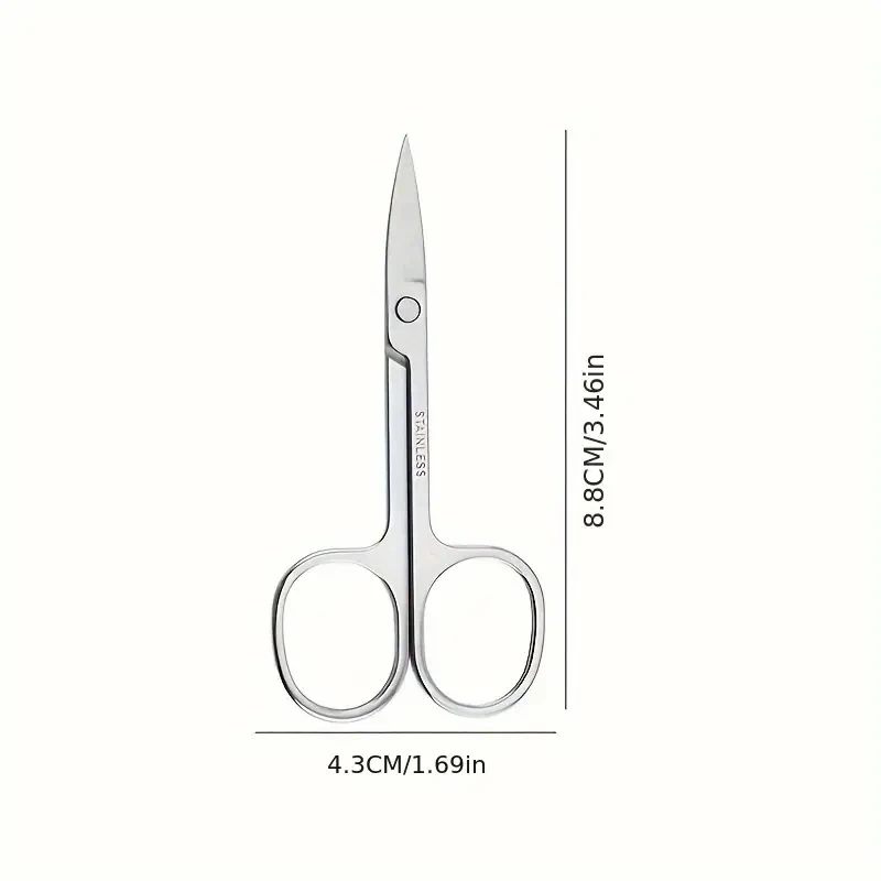 Stainless Steel Eyebrow Scissors Facial Hair Small Grooming Scissors - Eyebrow, Nose Hair & Beard Trimming Scissors For Men And 6