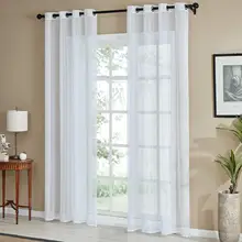  Topfinel Plain Voile Curtain White Sheer Curtains for Living Room Bedroom Decorative Door Curtain Window Tulle Drapes CustomMade 