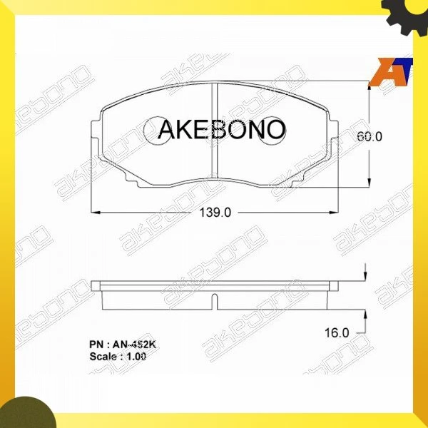 Système de freinage Akebono an 452k, plaquettes de frein, accessoires pour  voiture | AliExpress