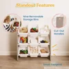 3-Tier Organizer with 9 Bins, Toy Storage, Grey/White 6