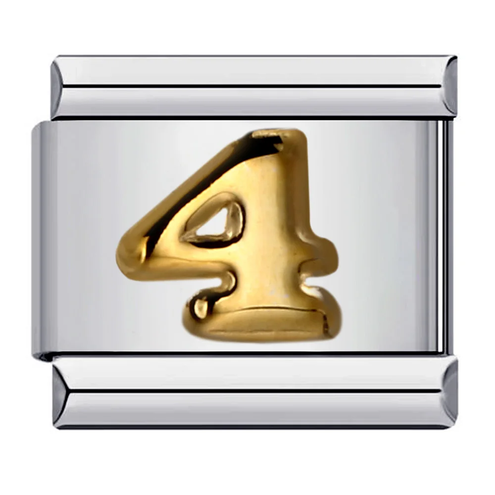 Gold Figure Charm for Italian Links Bracelet - Stainless Steel, 9mm
