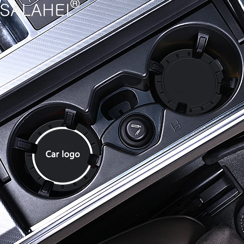 PVC Silicone Car Coaster 2Pcs Water Cup Slots Non-Slip Pad Waterproof For Maxus T60 D60 D90 D20 G50 G10 G20 T90 V80 Accessories