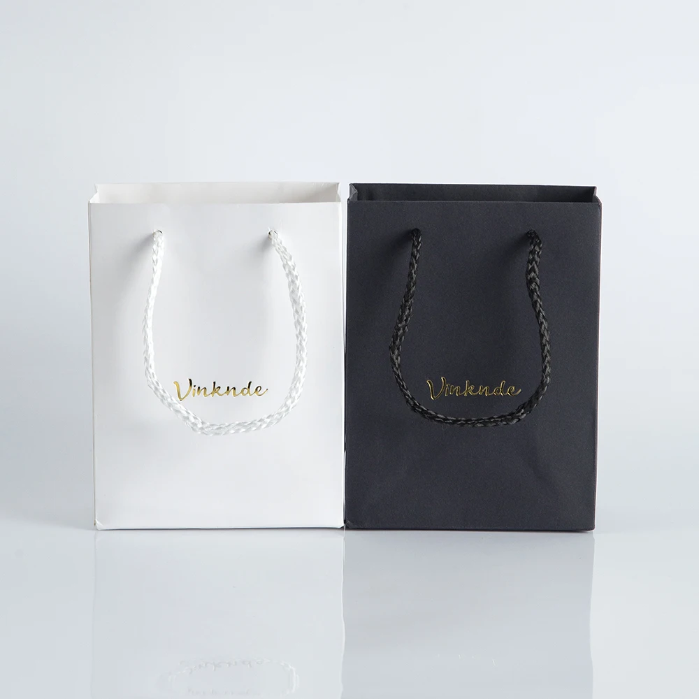 50 New Small Paper Bags With Handle High Quality Luxury Craft Gift Wedding Shopping Kraft Paper Tote Bag Custom Logo Packaging