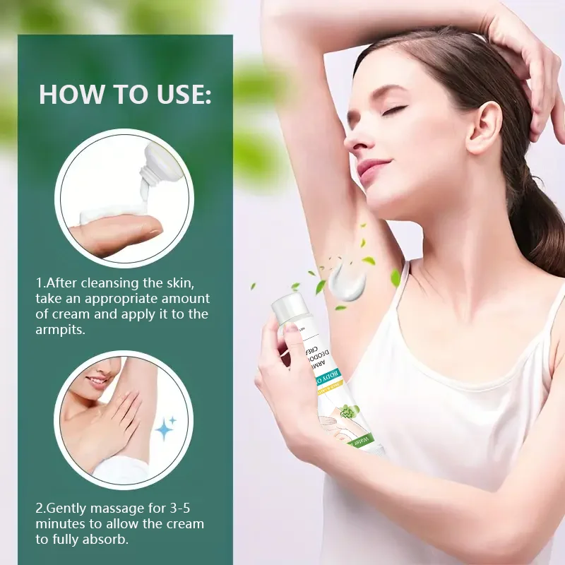 20g Odor Eliminator Effective Underarm Care Bleaching Cream Significant Effect Remove Odor Refreshing Lasting Aroma Cream 2