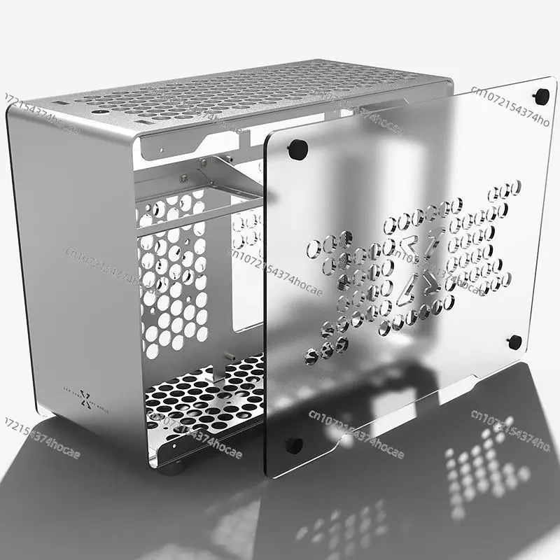 B1 모든 알루미늄 ITX 소형 섀시 SFX 데스크탑 A4 미니 컴퓨터 백팩 휴대용 모든 알루미늄 합금 호스트