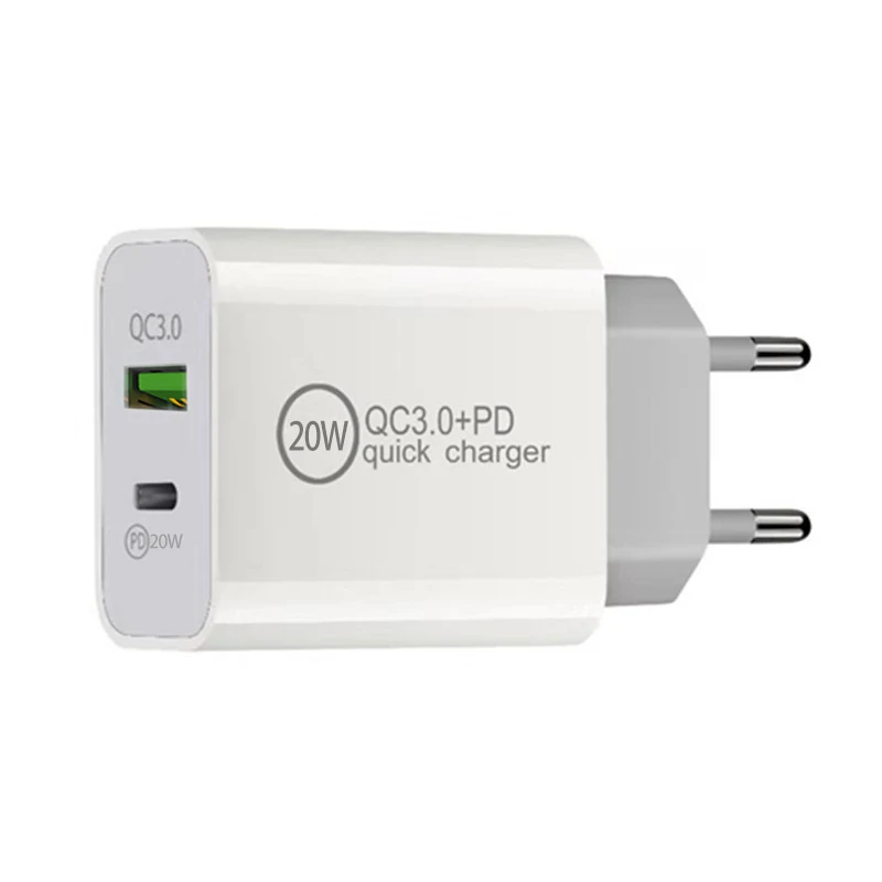

100pcs PD20W+QC3.0 Fast Charging For IPhone11 12 13 Pro XR XS Max 8 Huawei Xiaomi Samsung Universal Wall Mobile Phone