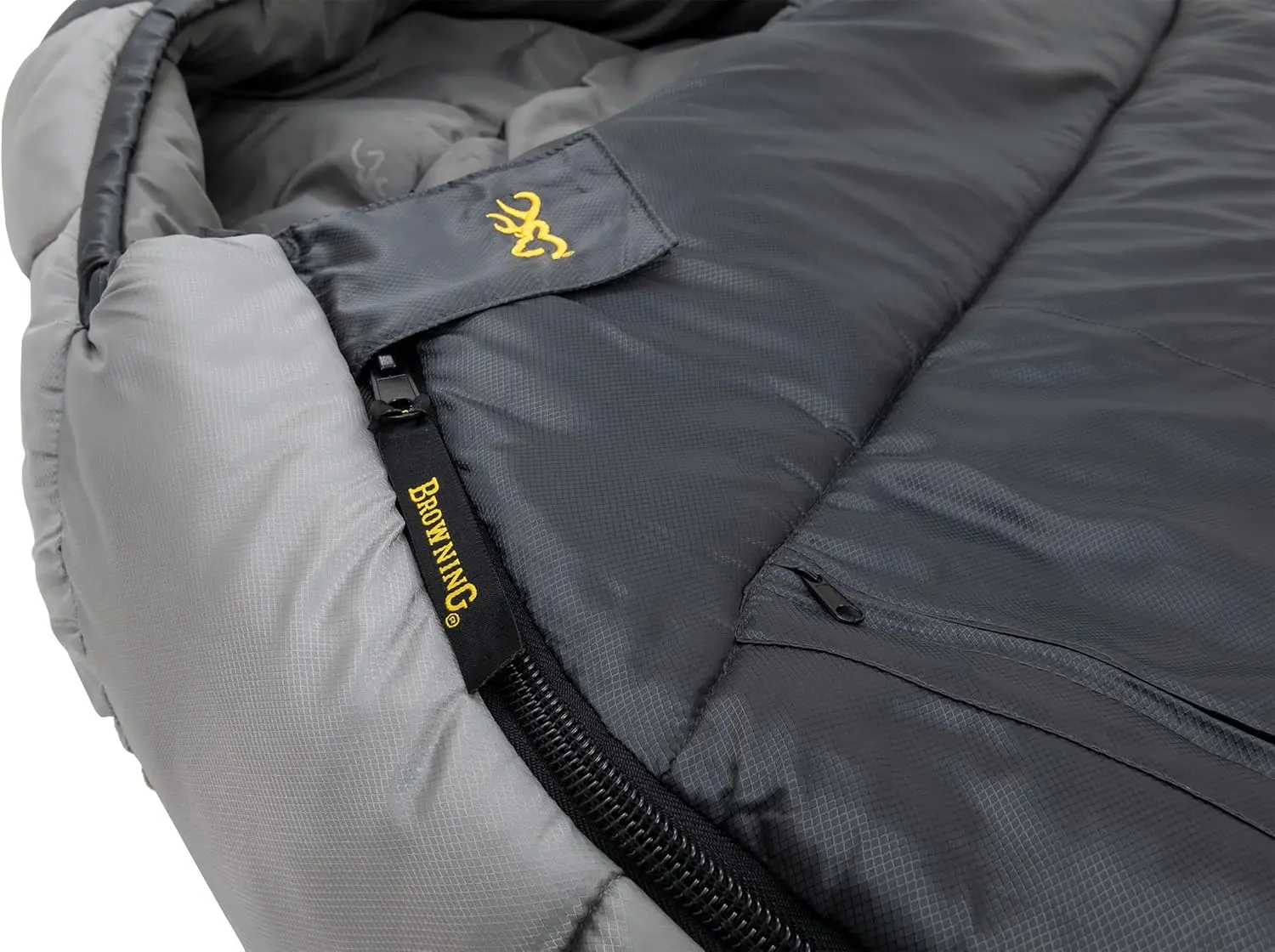 30&deg; Sleeping Bag-Oversize Insulated Hooded Rectangle Made with Ripstop Outer and Brushed Polyester Liner
