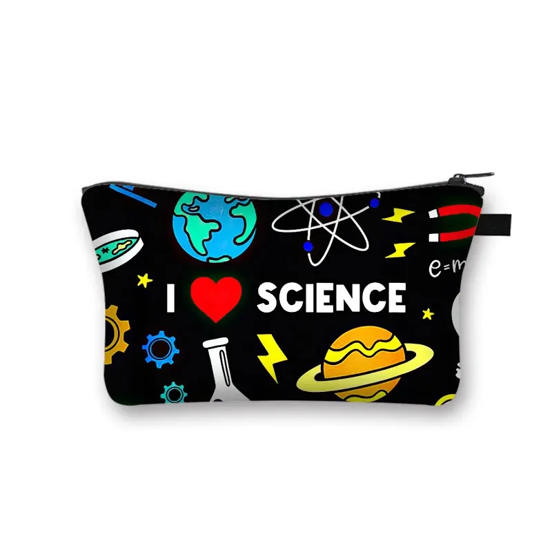Periodic Table of Elements Print Cosmetic Case Science Chemistry Makeup Storage Pouch Beauty Bag Napkin Bag Lipstick Bag Gift 6