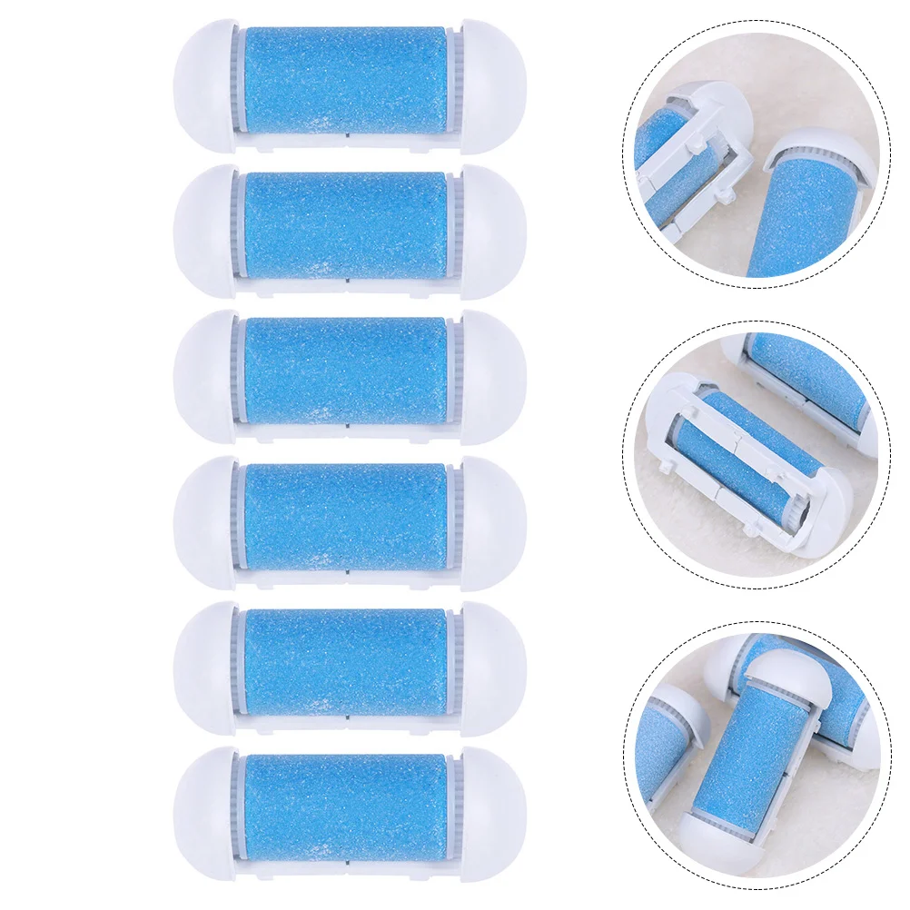 

6 Pcs Waterproof Foot File Replacement Heads for Sharpener Pedicure Dead Skin Removing Tools Supplies Care Professional