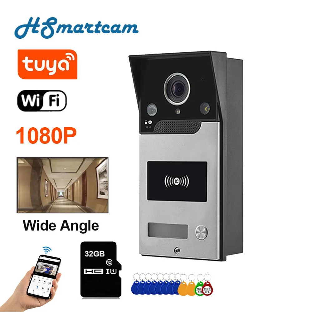 Sonnette vidéo - Tuya - 2K HD - Wi-Fi - Étanche IP65 - Vision nocturne
