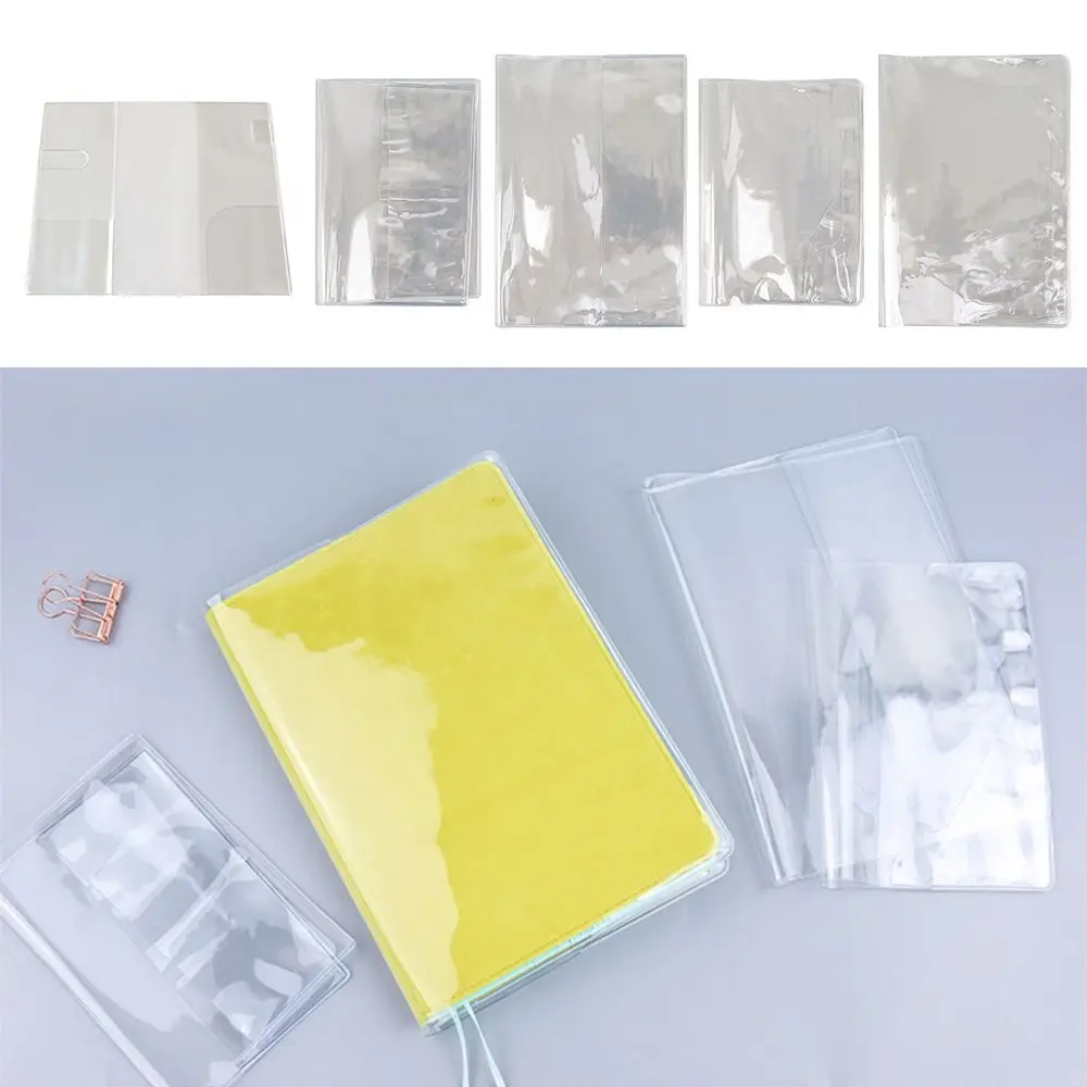 Durable A5/A6 Notebook Protective Sleeve PVC Waterproof Book Cover Transparent Scrapbooking Cover Diary