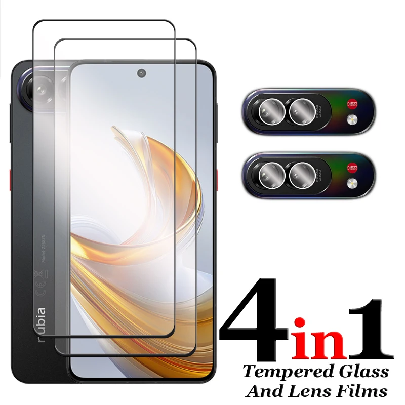 6-in-1 Premium Tempered Glass Screen & Lens Protector Set - 2.5D Full Coverage