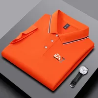 Polo tendance pour homme, été, imprimé lettres EA7, manches courtes, col rayé, haut décontracté respirant pour l'été, style business 1