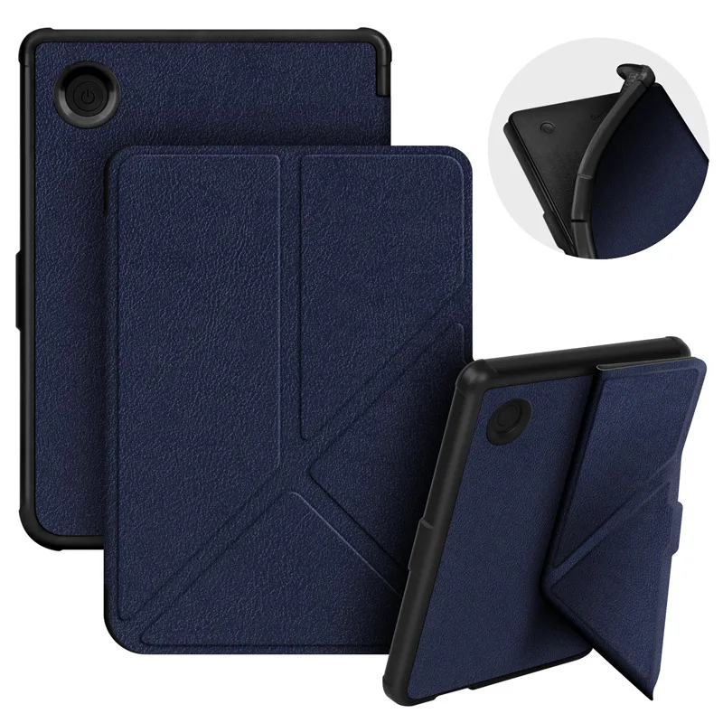 Enhanced Leather Smart Case with Auto Sleep for 6 E-Readers, TPU Back