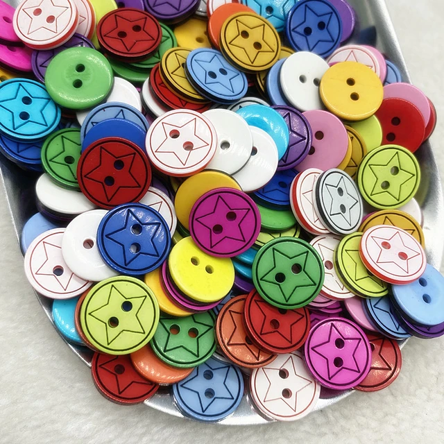 30PCS Upick 13mm Mini 2Holes Plastic Buttons For Kid's Sewing Crafts Lots  Mix