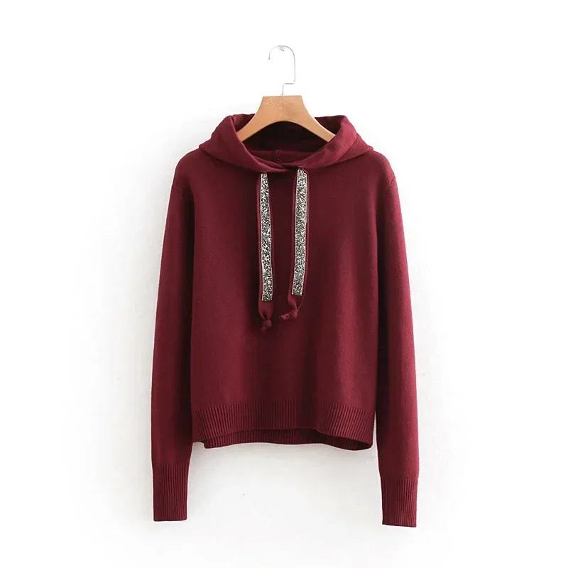 Future Time Autumn New Knitted Pullover Women Thick Loose Long Sleeve Short Women Hoodies Oversize Ladies Warm Sweatershirts