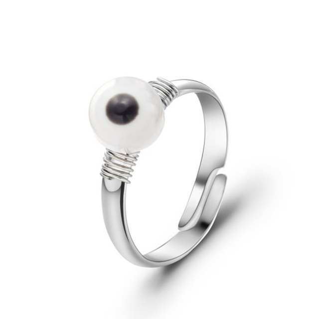 Turkish Evil Eye Ring For Women Open Rainbow Crystal Enamel Heart Beads Finger Couple Jewelry Party Girls Fashion Gifts