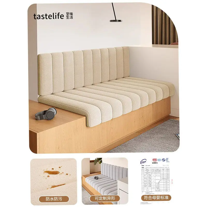 Milk tea booth soft bag cushion bay window entrance anti-collision sponge pad 5