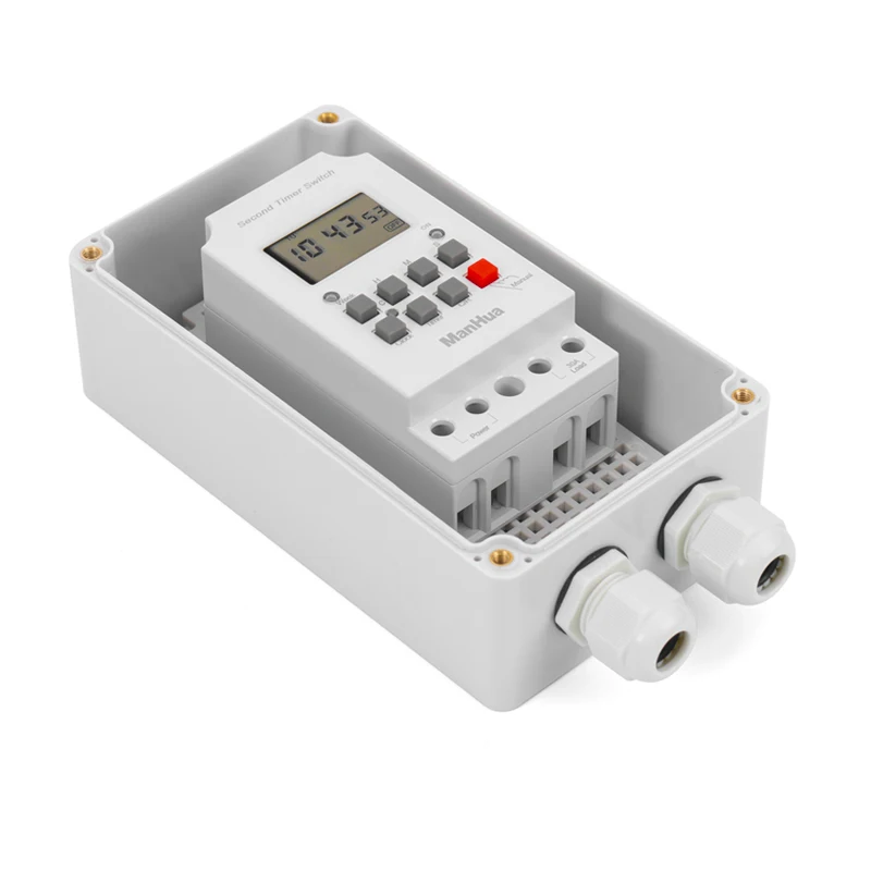 ManHua 220VAC 30A MT316SE-B Rain-Proof Digital Timer With Waterproof Box For Outdoor Hunter Our Feeder Digital Timer Switch 3