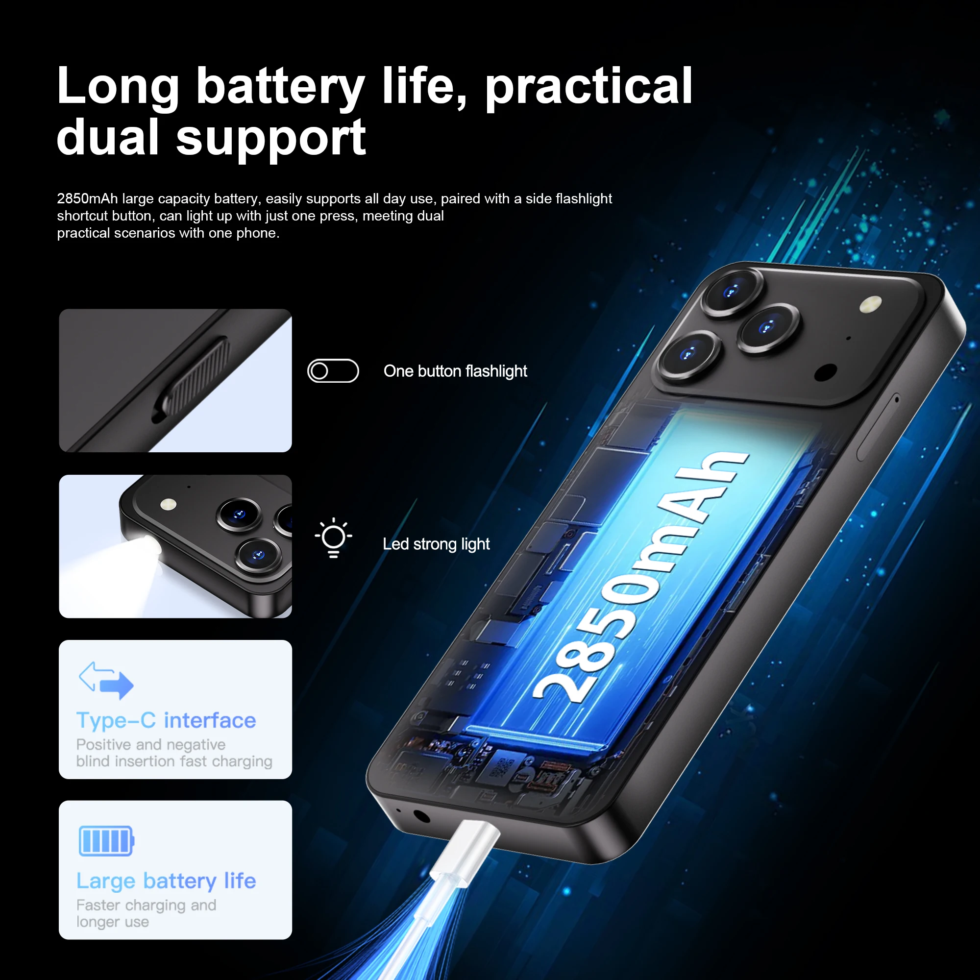 SERVO F27 PRO 4G Button Smartphone Android 11 System RAM 2GB ROM 16GB WhatsApp Speed Dial 3.5" Touch Display 2 SIM Smart Phones