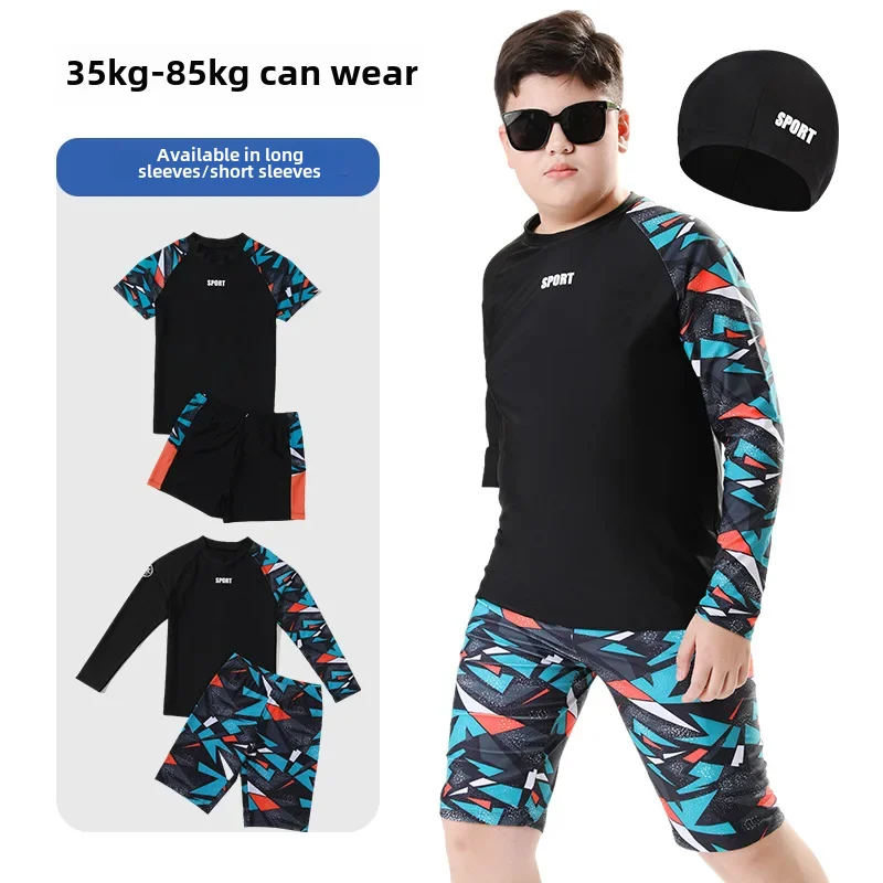 New Children's Swimsuit Boys Swim Trunks Youth Separate Bathing Suit For Middle Large Kids Swimming Clothes boys swimwear