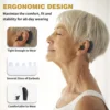 Rechargeable Digital Hearing Amplifiers, Mini Hearing Aids for Seniors, Sound Amplifier and Charging Base, 2Pcs 4