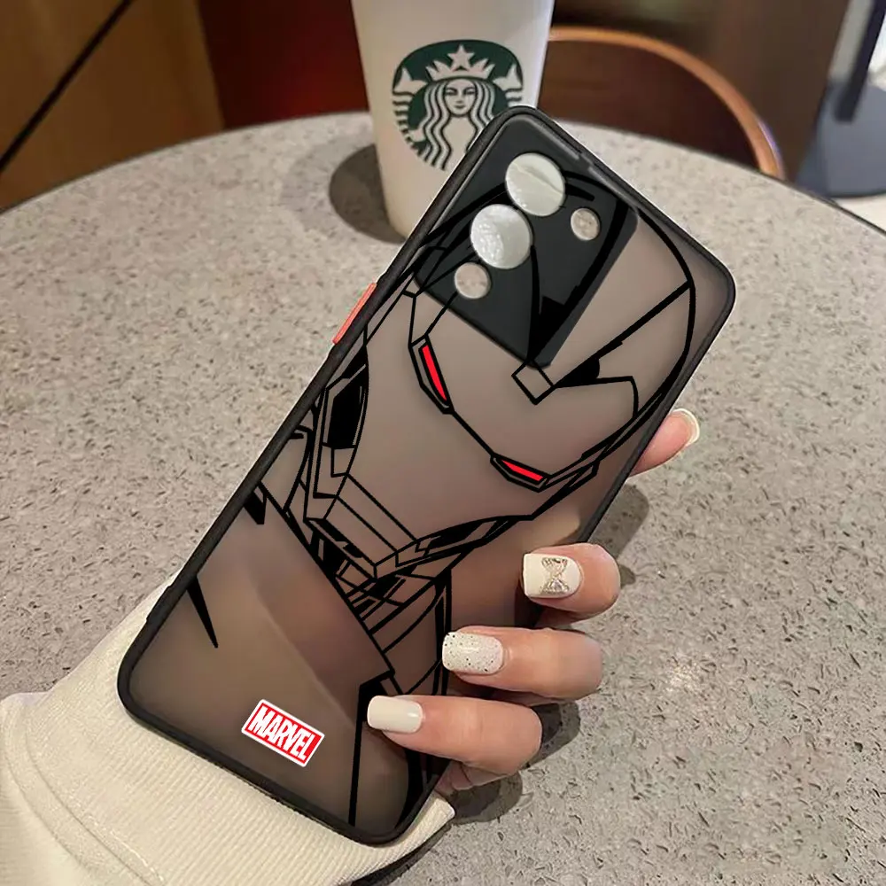 thumbnail image 1 of Funda mate para infinix NOTA 12 G96 11 10 8I 8 7 SMART 4 SPARK 8 8P 5 6 PRO S5 Funda Coque Capa Shell Marvel Lron Man Comics, 1 of 5