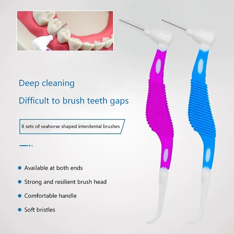 

8pcs/box Interdental Brush Tooth Cleaning Teeth Stick Toothpick Brush Interdental Brushes Oral Hygiene Care Tools Oral Cleaning
