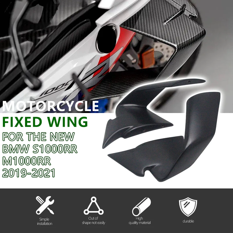 32121円 12周年記念イベントが Motorcycle Fairing Wing For B-M-W S1000RR に適しています2019 2020-2021 カーボンファイバーフロントガラスウィングフェアリングフロント空力スポイラーウィングレット 色 : ABS Injection