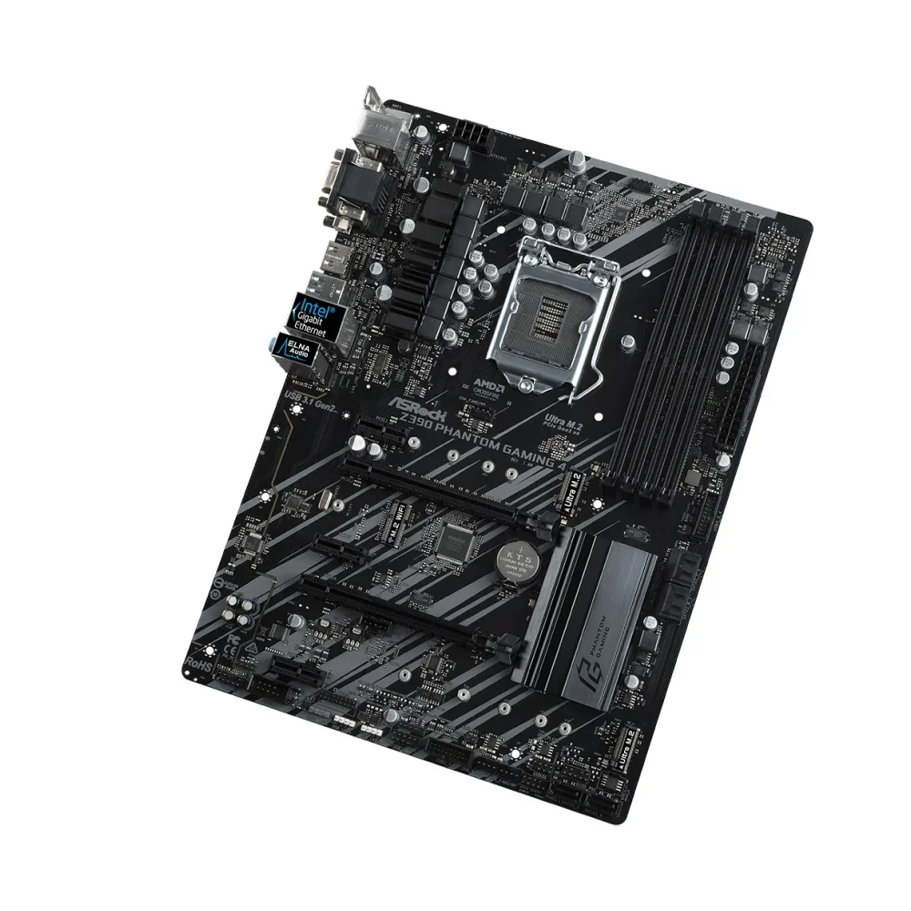 ASRrock Z390 마더보드 지원 i9-9900KF i7-9700 8700K i5-9400F 8600K CPU DDR4 4300MHz 128GB HDMI LGA1151 M.2 PCIE 3.0 ATX