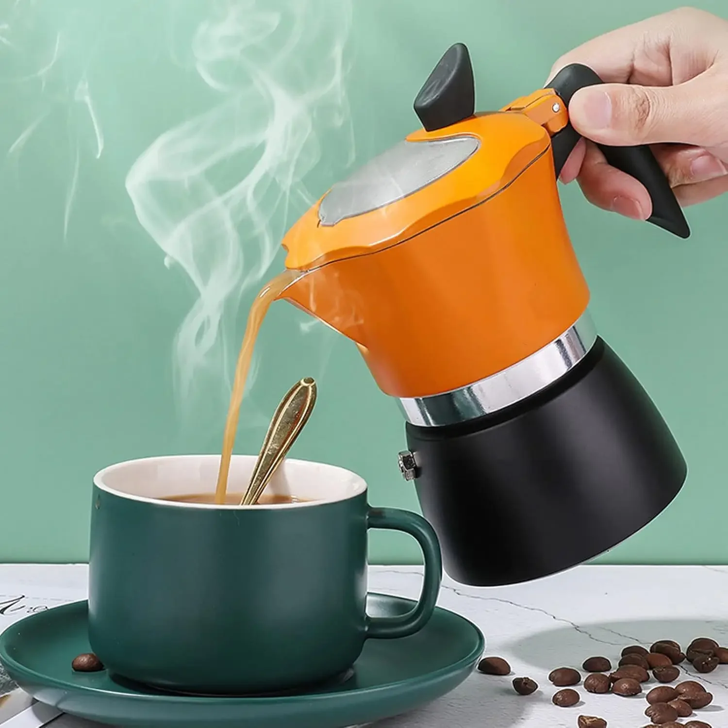 Classic Aluminum Mocha Pot - Italian Hand Brew Coffee Maker