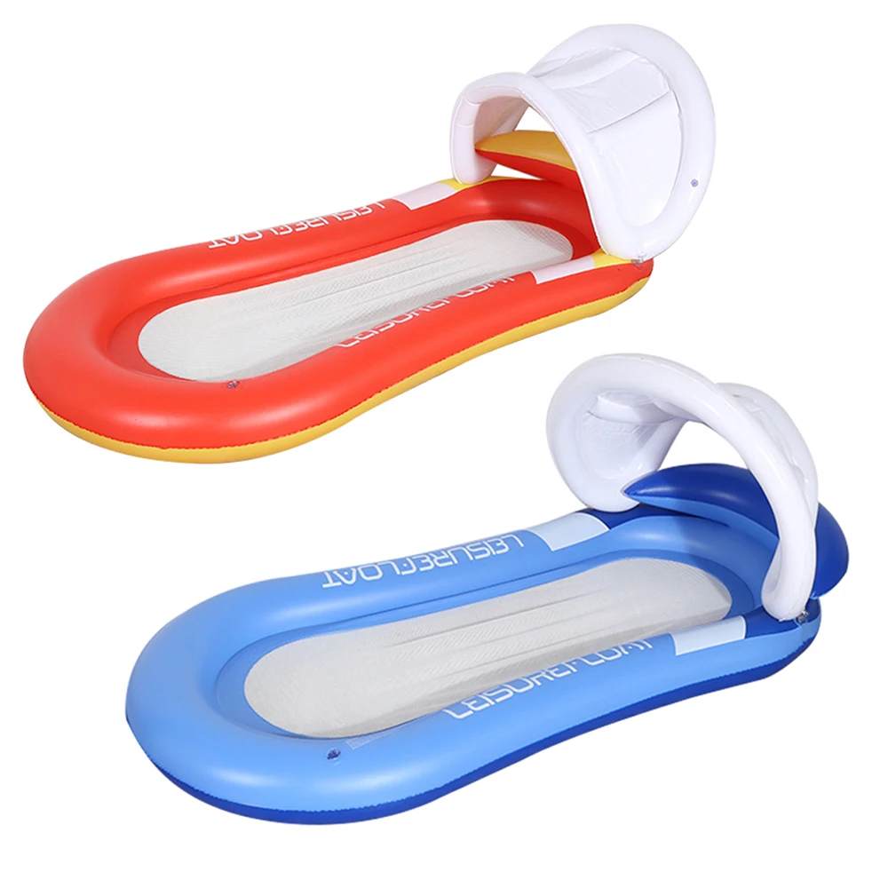 Inflatable Floating Row Water Hammock Swimming Air Mattresses Summer Pool Beach PVC Float Bed Lounger Swimming Pool Water Party