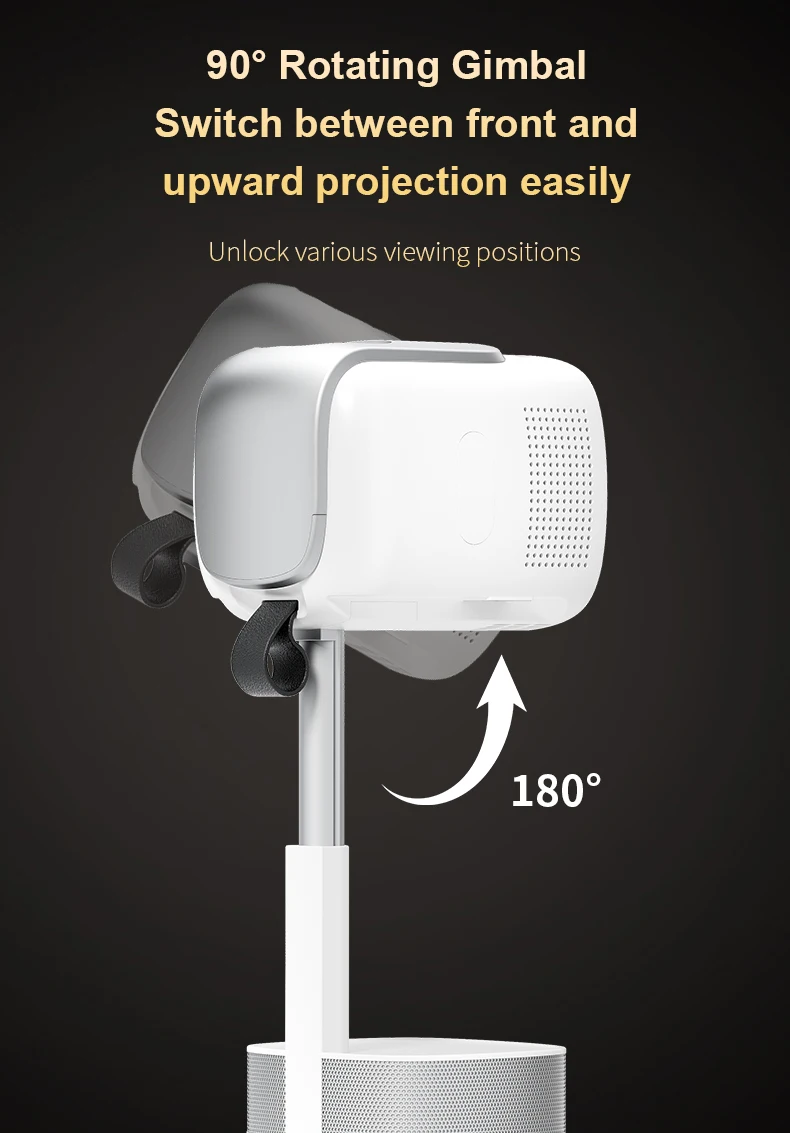 TS8 Pro Smart Hidden lifting Gimbal Projector 4K Portable with Wifi6 Bluetooth 5