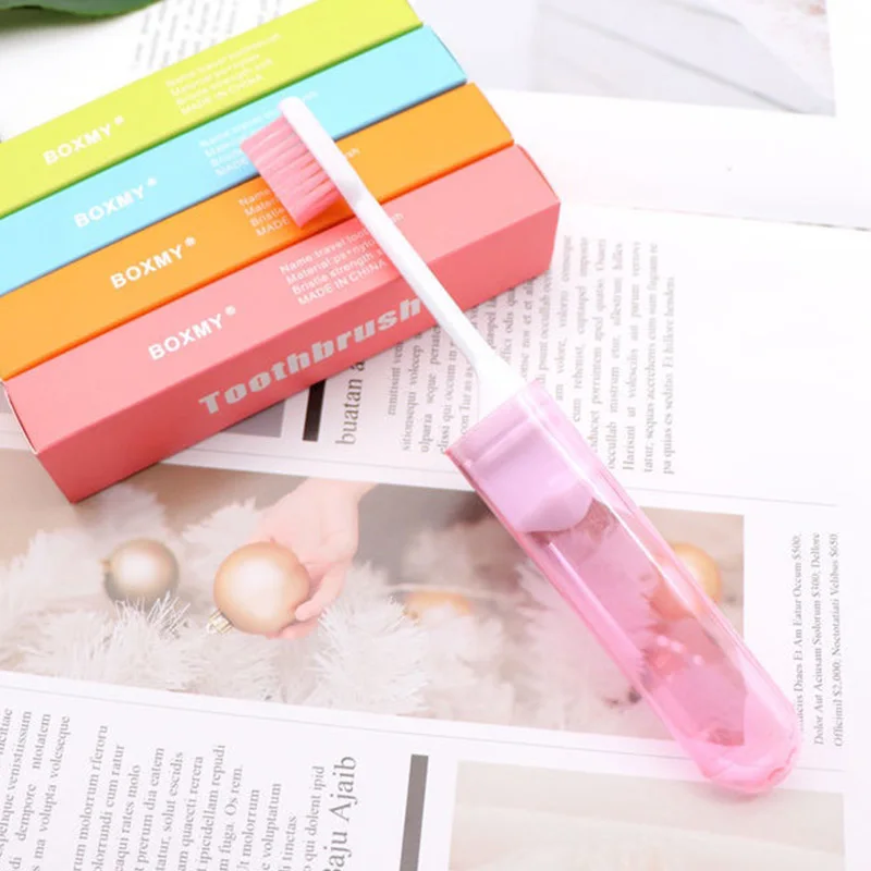 1Pc Travel Portable Folding Toothbrush Super Soft Bristle Toothbrush Fold Travel Camping Hiking Outdoor Easy To Take Teethbrush