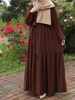Fashionable Muslim women's loose long sleeved retro elegant dress