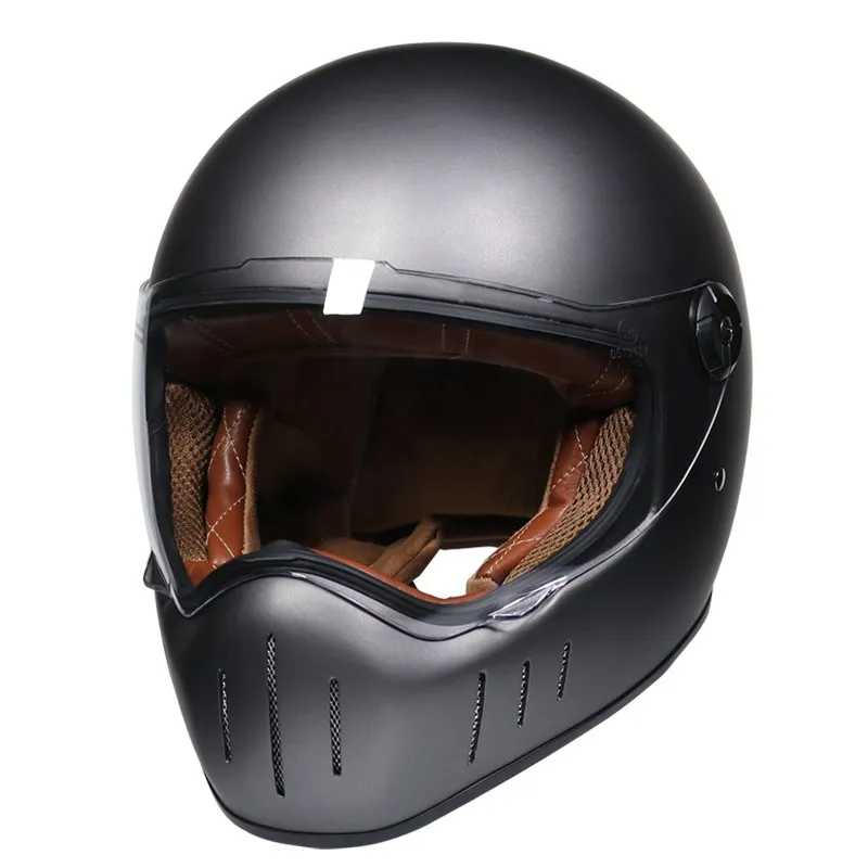 Thompson Moto Rcycle Casco Full Face Vintage Chopper Retro Casco Funda Casco Moto