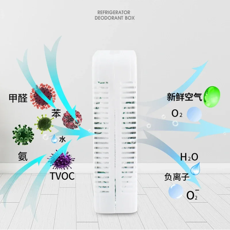 1pc Reusable Refrigerator Deodorant Air Purifier Freshener Activated Carbon Deodorant Box Freezer Fresh-keeping Box