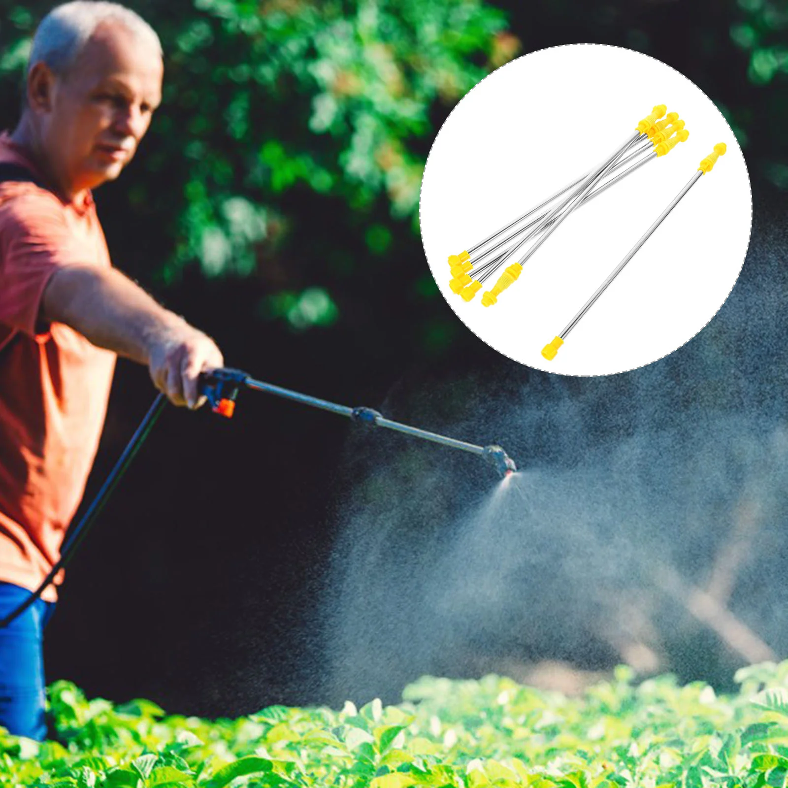 

6 Pcs Sprayer Accessories Stainless Steel Boom Hose Long Wand Extension Rod Washing Plastic Garden Nozzle