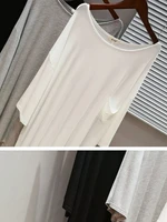 150KG Plus Size Loose Long Skirt Pajamas Women Short-sleeved Home Dress Ladies Thin Casual Nightdress Enlarged Sleep Shirts - Image 5