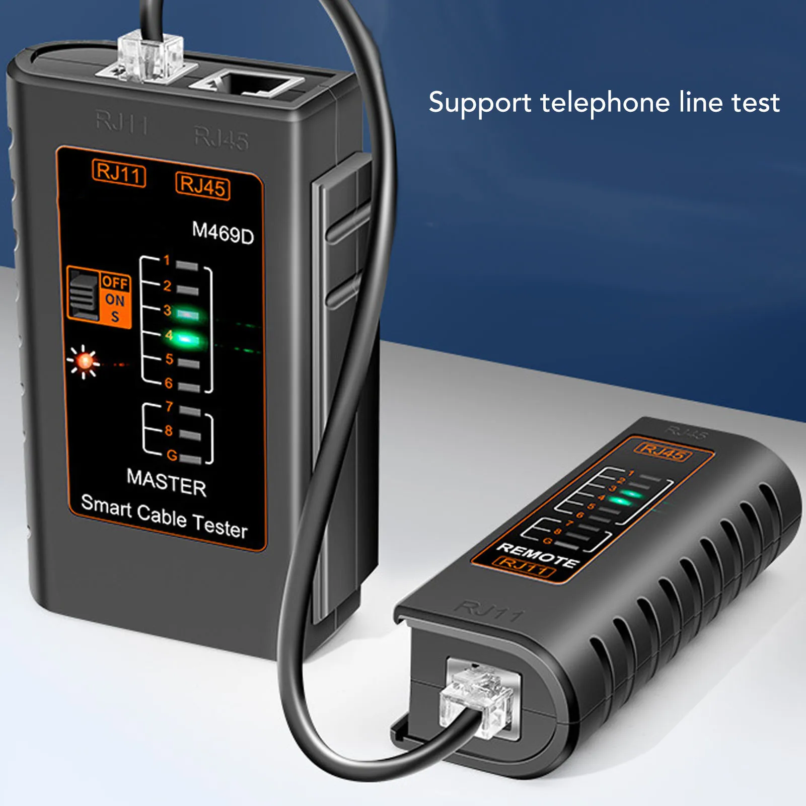 Cable Detector Network Cable Test Tool Network Tester LED ABS Accurate Detection Portable LAN Tester Black RJ45 RJ11